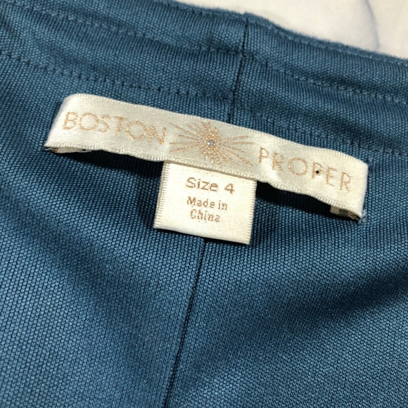 Boston Proper Blue Faux Suede Shift Dress - Picture 5 of 8